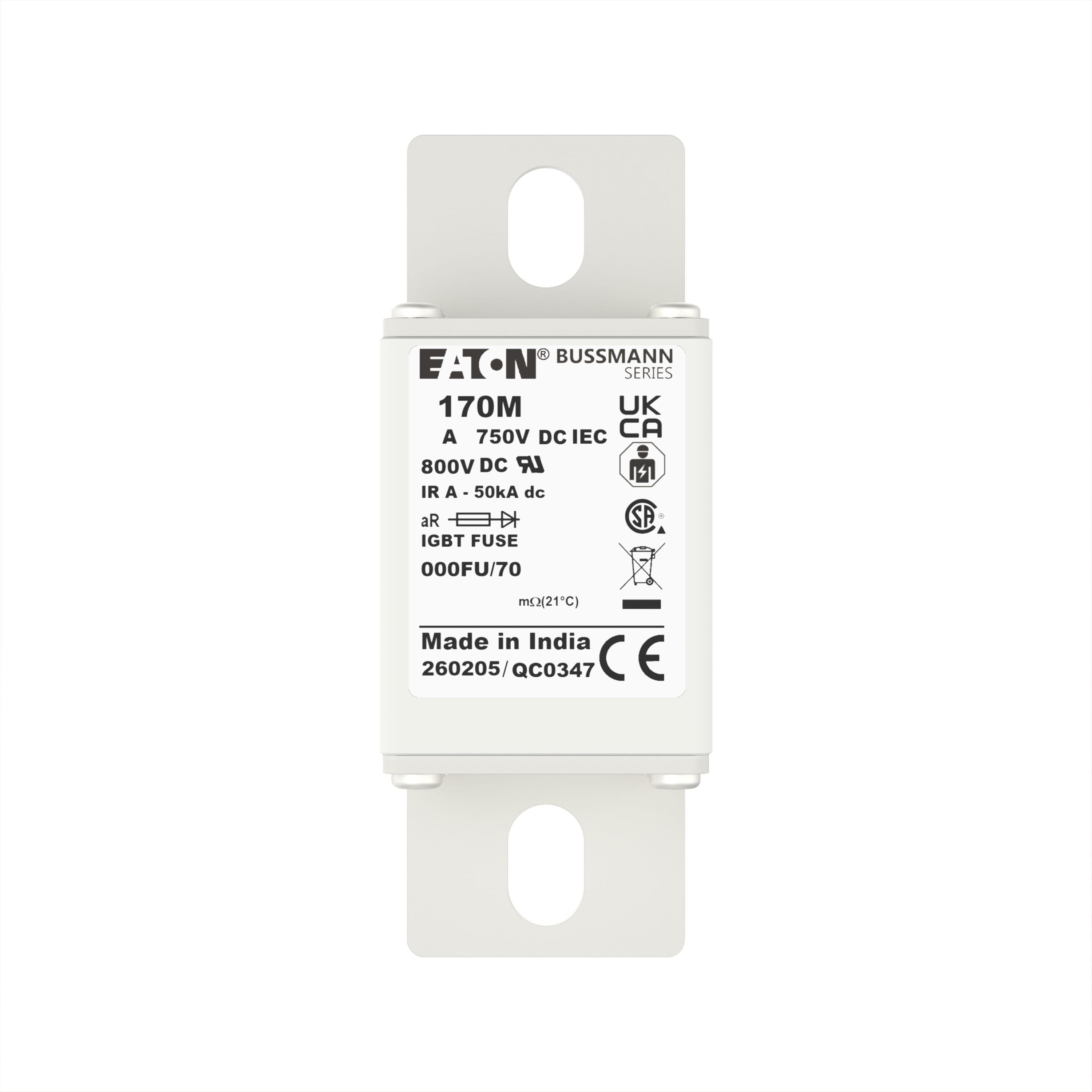 170M1760 | Eaton Bussmann series high speed square body fuse | Eaton
