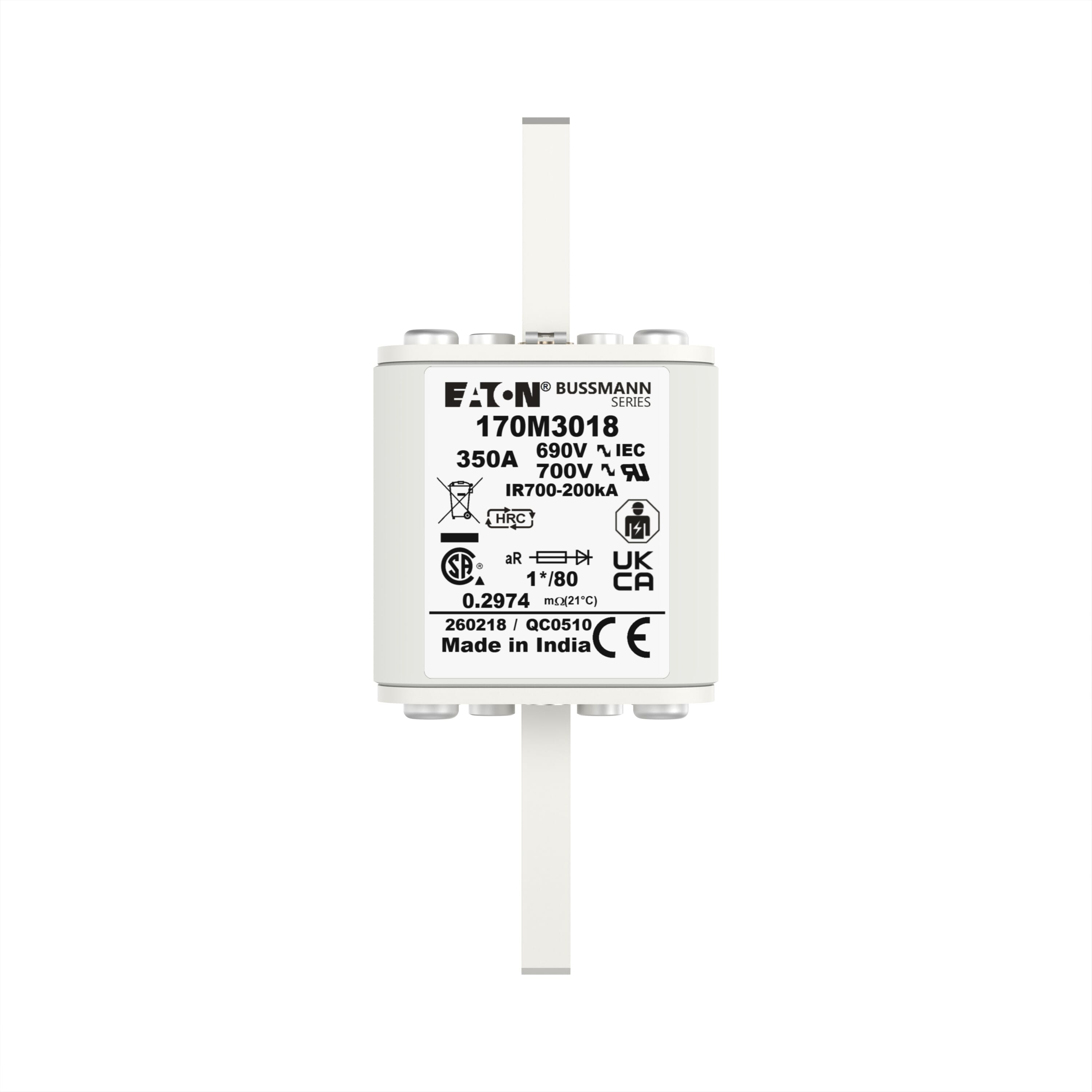 170M3018 | Eaton Bussmann series high speed square body fuse | Eaton