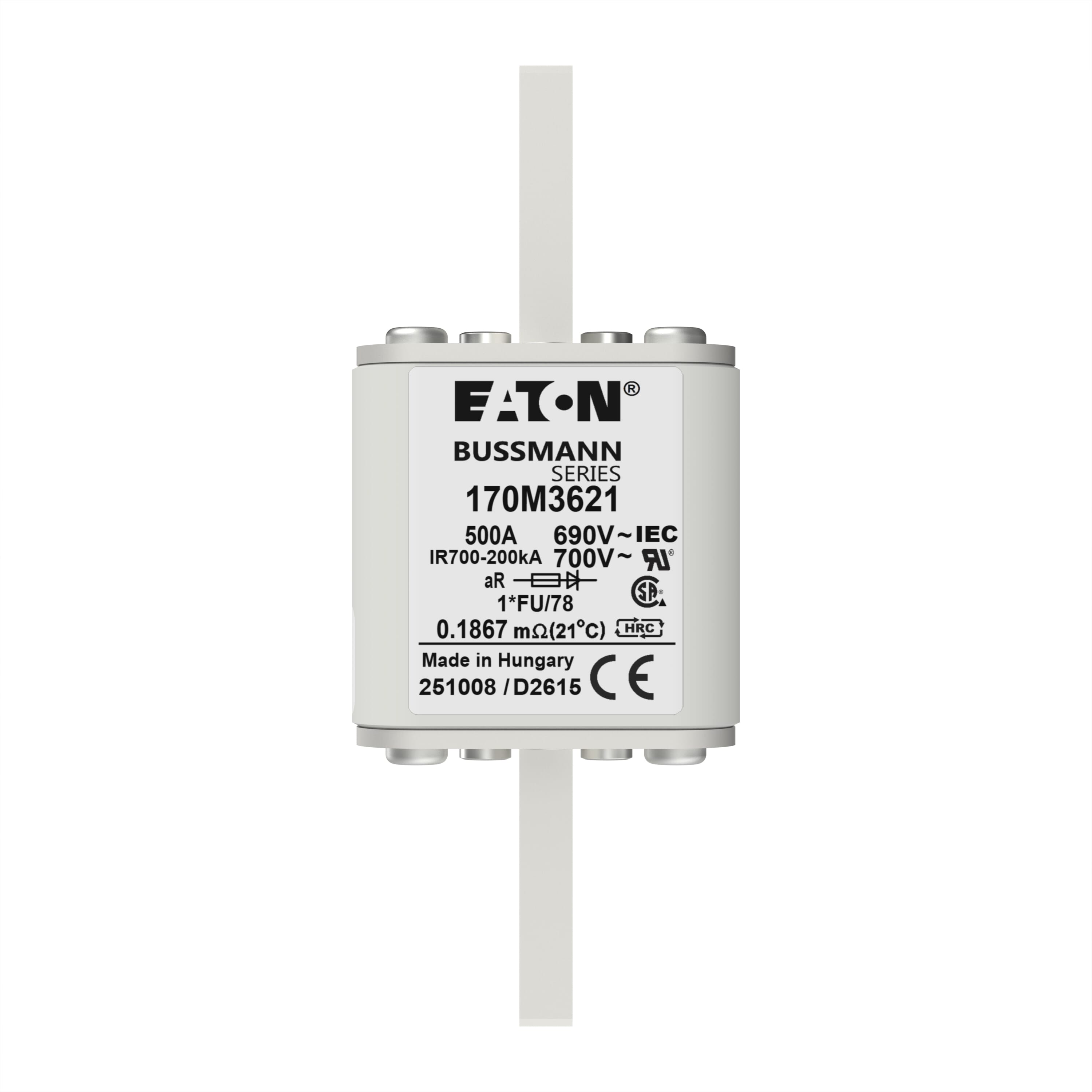 170M3621 | Eaton Bussmann series high speed square body fuse | Eaton