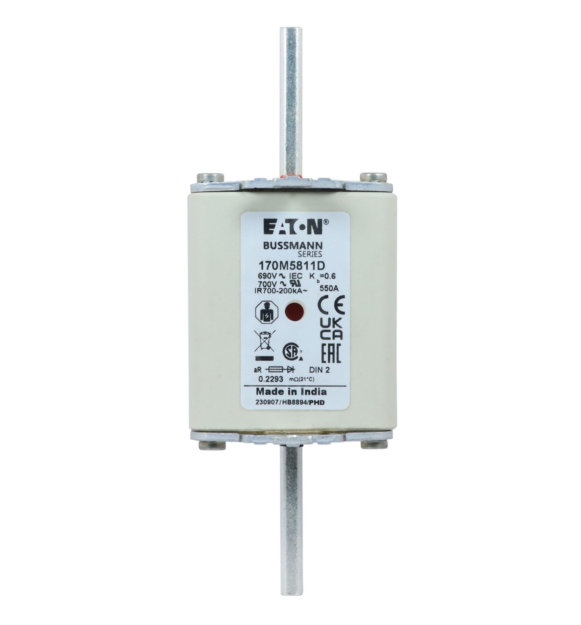 170M5811D | Eaton Bussmann series high speed square body fuse | Eaton